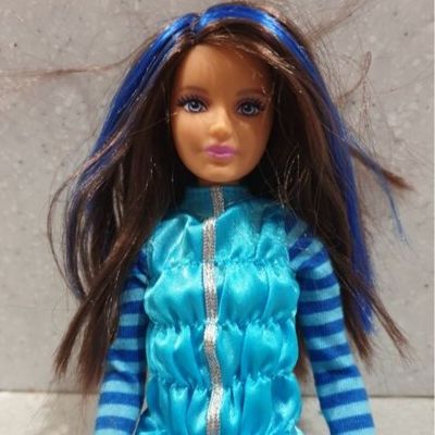 black hair barbie doll